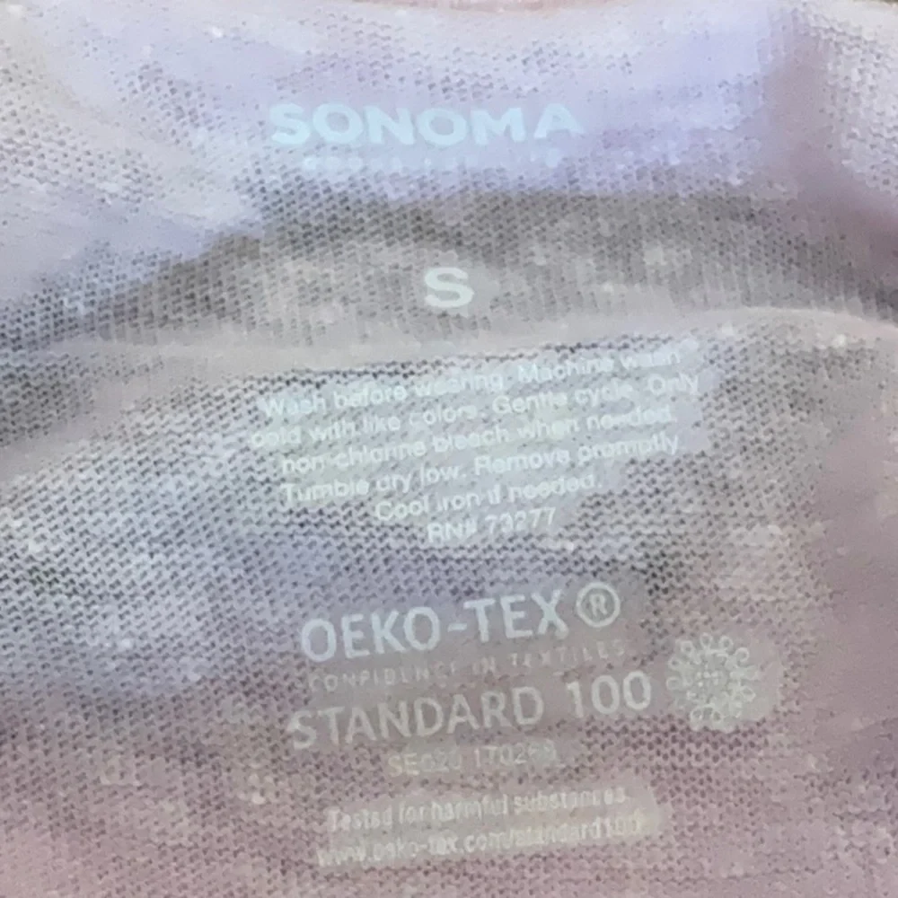 Sonoma Light Pink Sheer peplum Top, NEW, Size Sm, lightweight. - Picture 7 of 8